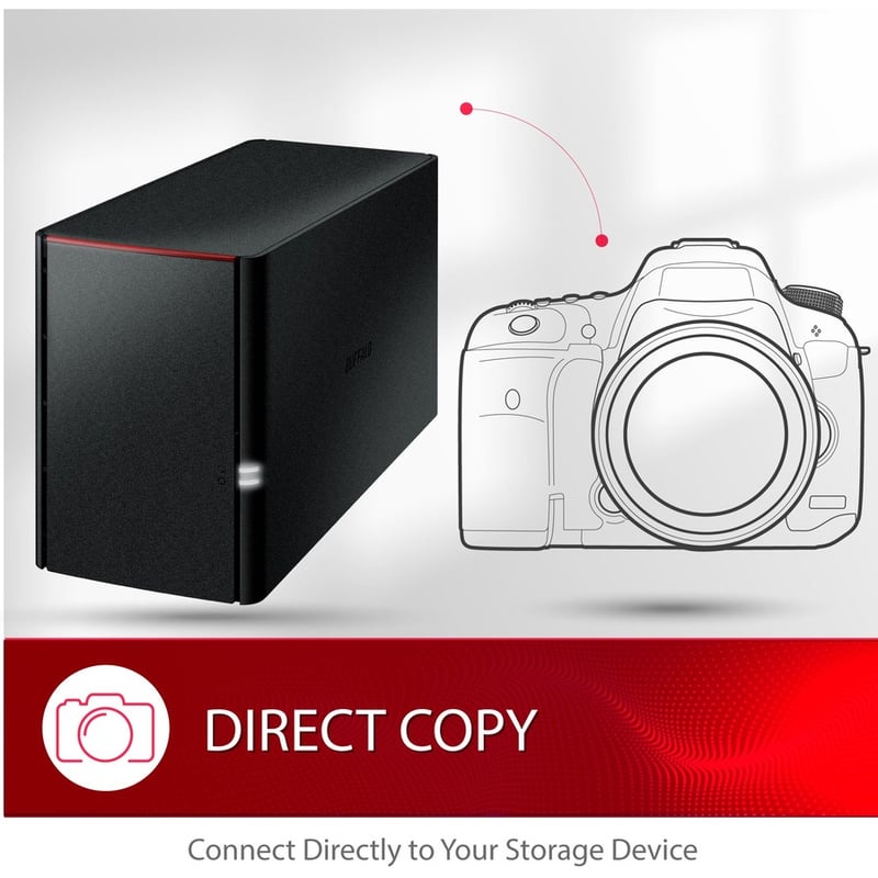 BUFFALO LinkStation SoHo 220 Home-Office NAS Storage 8TB Personal Cloud Hard Drives Included - Thumbnail 5