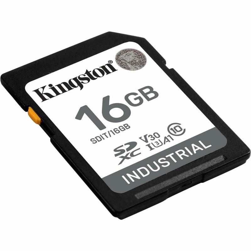 Kingston Industrial 16 GB Class 10/UHS-I (U3) V30 SDHC - 1 Pack - Thumbnail 1
