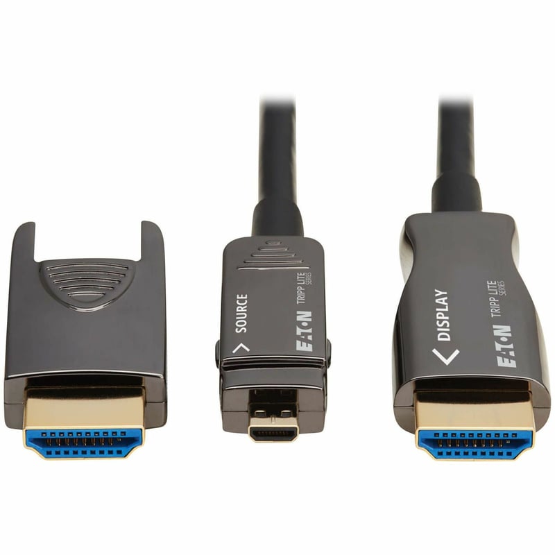 Eaton Tripp Lite series 8K HDMI Fiber Active Optical Cable (AOC) - 8K UHD @ 60 Hz, HDR, Detachable Connector, M/M, Black, 10 m (33 ft.) - Thumbnail 1