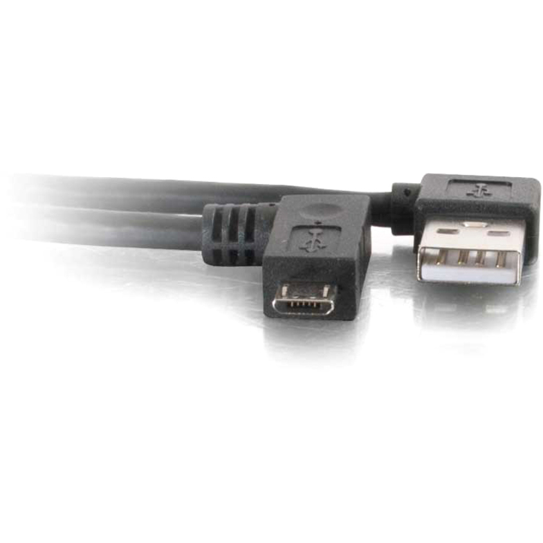 C2G 5m USB A to Micro-USB B Cable with Right Angeled Connectors-USB 2.0 16ft - Thumbnail 2