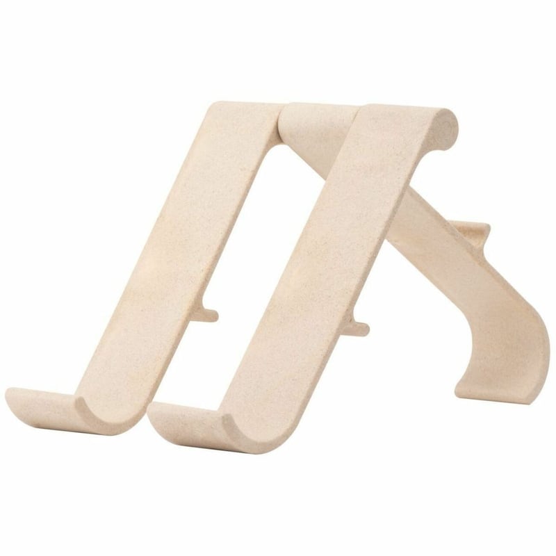 R-GO ERGONOMIC LAPTOP/TABLET STAND, TREEPOD BIO-BASED, ADJUSTABLE, WOOD, TAA COM - Thumbnail 1