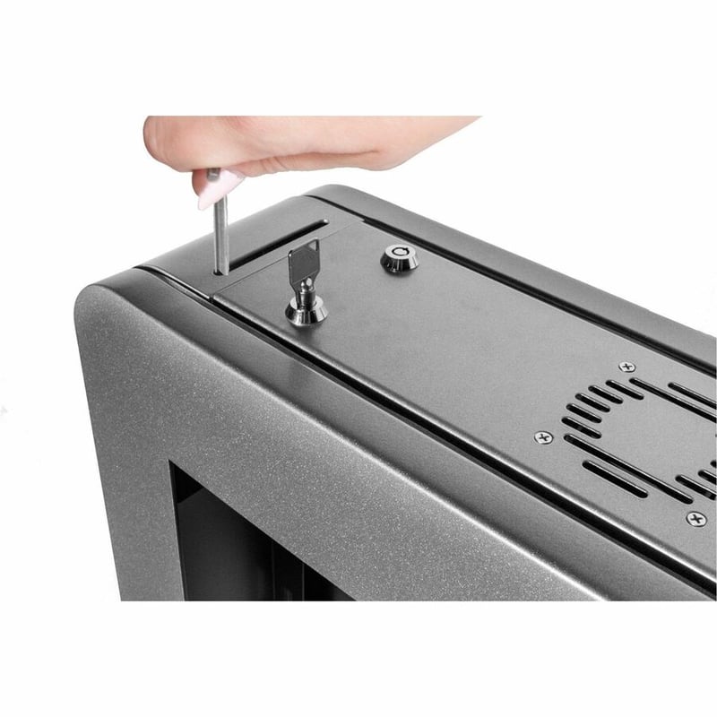 55IN CURVE TOTEM/PORTRAIT KIOSK WITH WHEELED BASE SILVER - Thumbnail 5