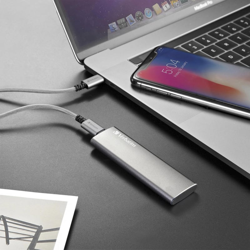 Verbatim 240GB Vx500 External SSD, USB 3.1 Gen 2 - Graphite