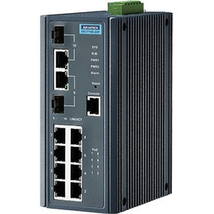 Advantech 8FE + 2G Combo Port Managed PoE Ethernet Switch - Thumbnail 1
