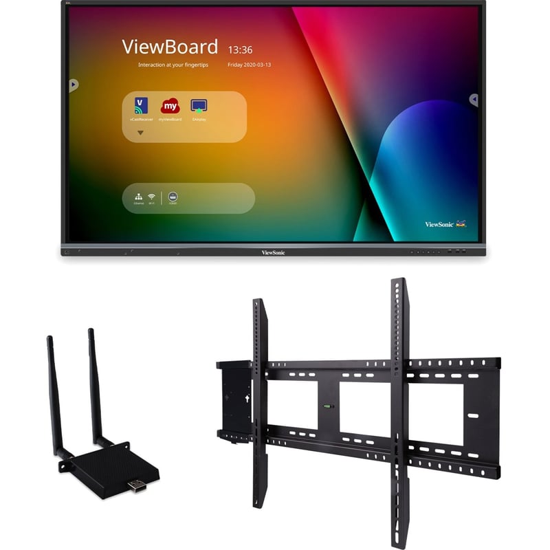 ViewSonic ViewBoard IFP8650-E1 - 4K Interactive Display with WiFi Adapter and Fixed Wall Mount - 350 cd/m2 - 86" - Thumbnail 1