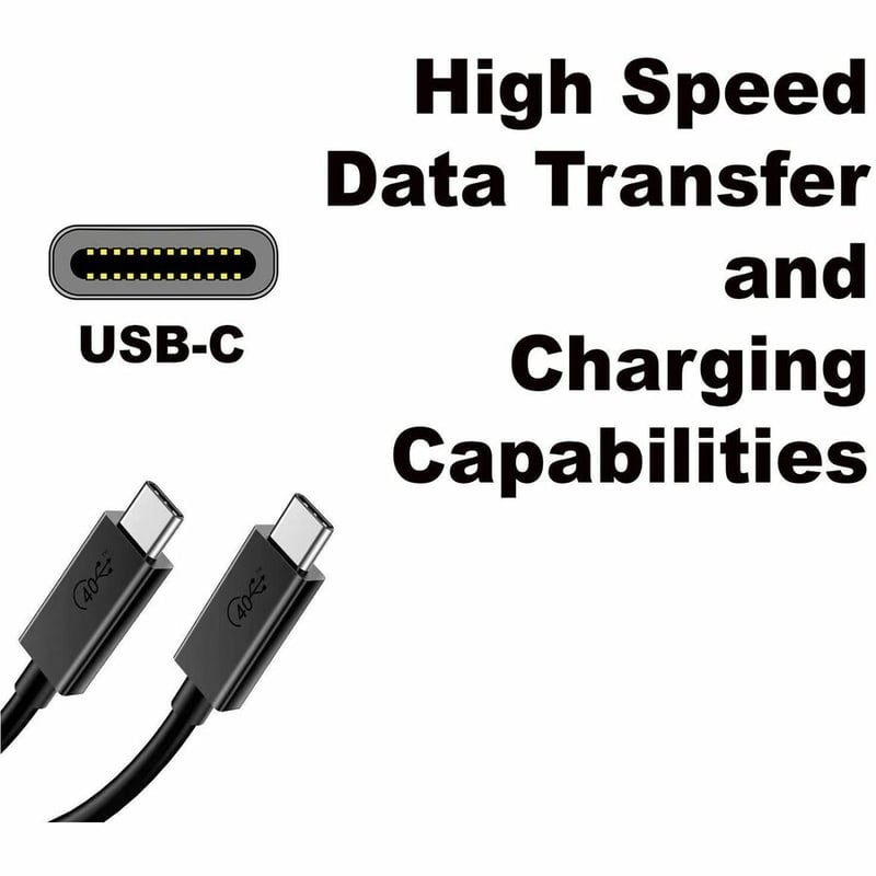 4XEM USB-C to C 40 Gigabit Half Meter Cable - Thumbnail 2