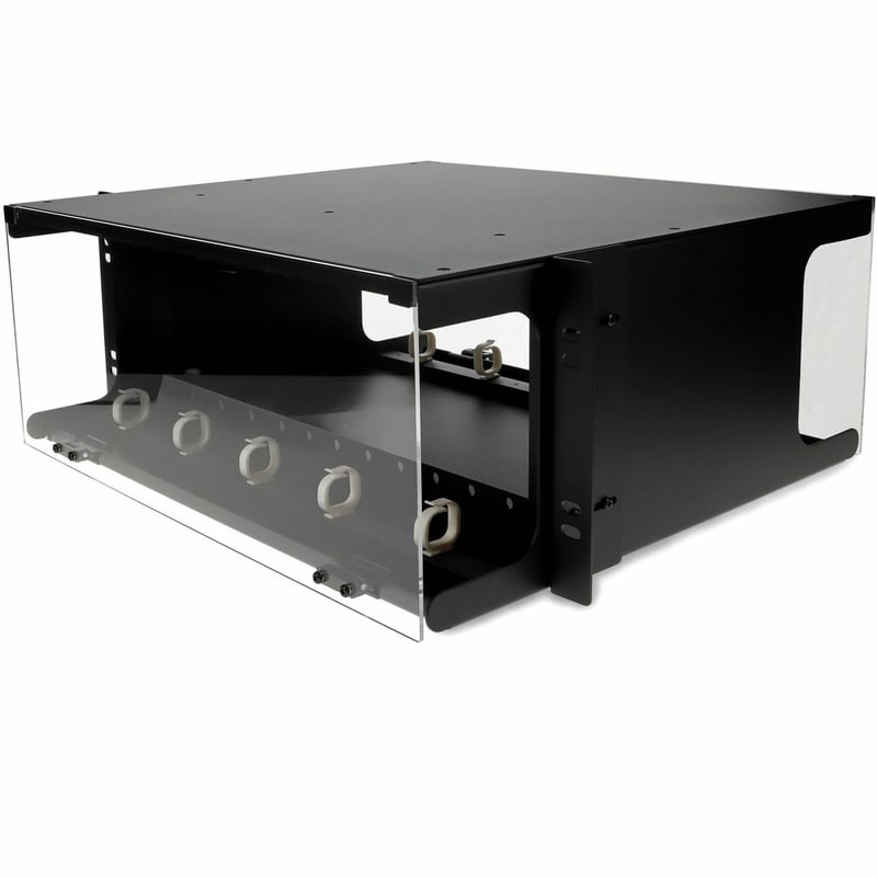 AddOn 19-inch Patch Panel 4U Chassis with 12 Open LGX Cassette Bays - Thumbnail 1