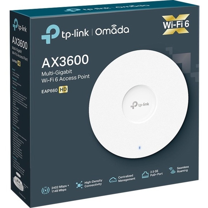 TP-Link EAP660 HD - Omada WiFi 6 AX3600 Wireless 2.5G Access Point for High-Density Deployment - Thumbnail 2