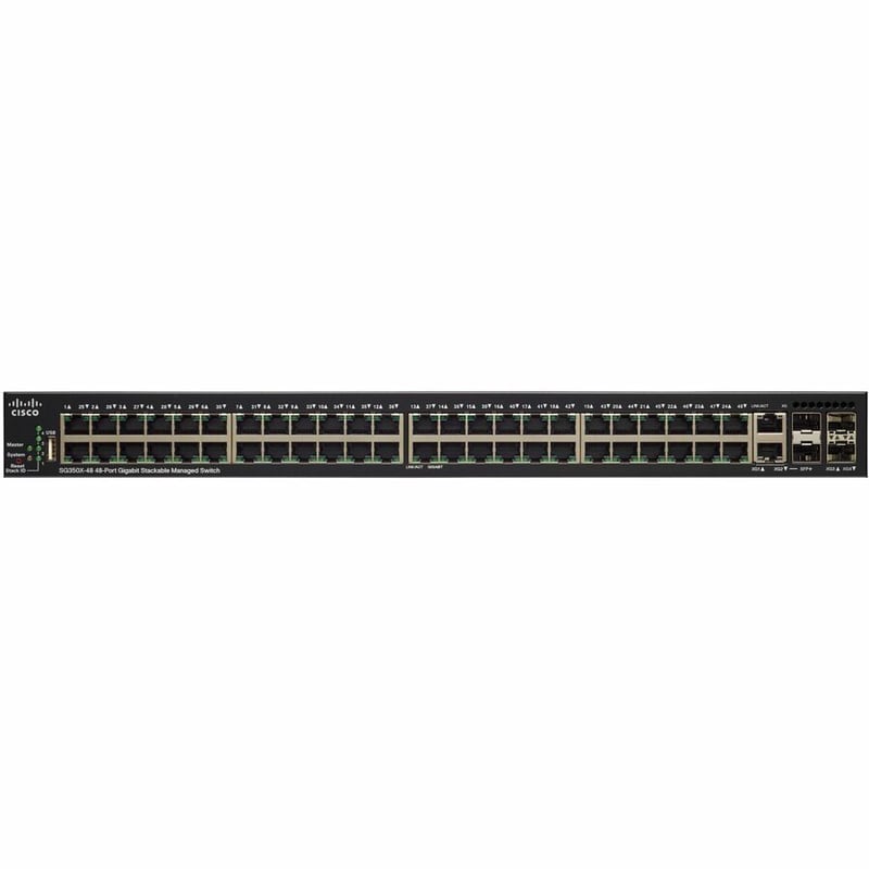CISCOSG350X48MP48PORTGIGABITPOESTACKABLESWITCHREMANUFACTURED - Thumbnail 2
