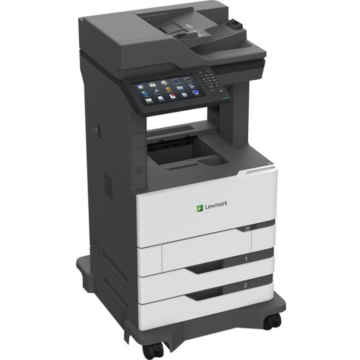 Lexmark MX820 MX822ade Laser Multifunction Printer-Monochrome-Copier/Fax/Scanner-55 ppm Mono Print-1200x1200 Print-Automatic Duplex Print-300000 Pages Monthly-1200 sheets Input-Color Scanner-600 Optical Scan-Monochrome Fax-Gigabit - Thumbnail 2