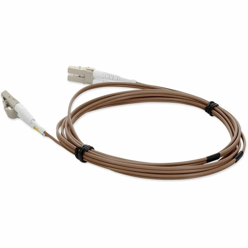 AddOn 1m LC to LC Brown OM1 Duplex OFNR (Riser-Rated) MMF Fiber Patch Cable - Thumbnail 3