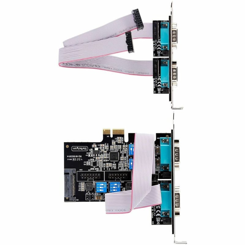 StarTech.com 4-Port Serial PCIe Card, Quad-Port RS232/RS422/RS485 Card, 16C1050 UART, ESD Protection, Windows/Linux, TAA-Compliant - Thumbnail 4