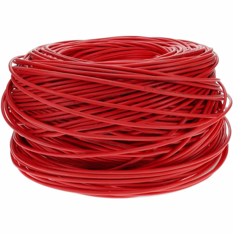 AddOn 1000ft Non-Terminated Red CAT 6 Shielded PVC Bulk Cable - Thumbnail 4