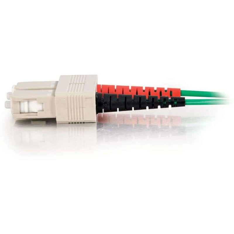 C2G-5m SC-SC 62.5/125 OM1 Duplex Multimode PVC Fiber Optic Cable - Green - Thumbnail 3