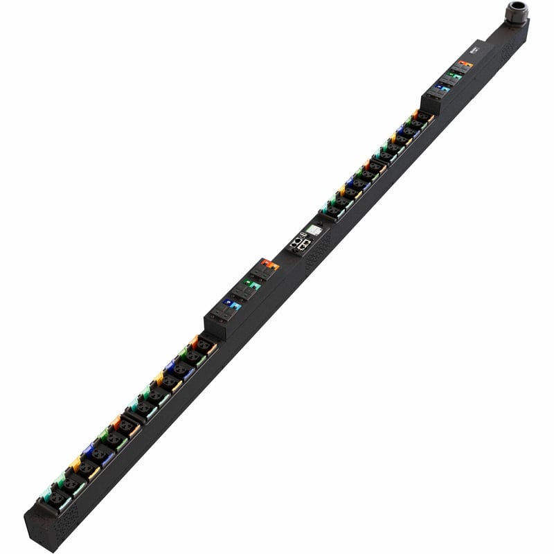 Vertiv PowerIT VP7U60A3 Switched Outlet Level Monitoring HD rPDU, Vertical, Three Phase, 24 Combination C13/C19 Outlets, 60/63A, 240/415V WYE, 0U - Thumbnail 1