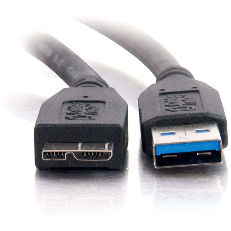 1M USB 3.0 AM-MICRO BM CBL BLK - Thumbnail 3
