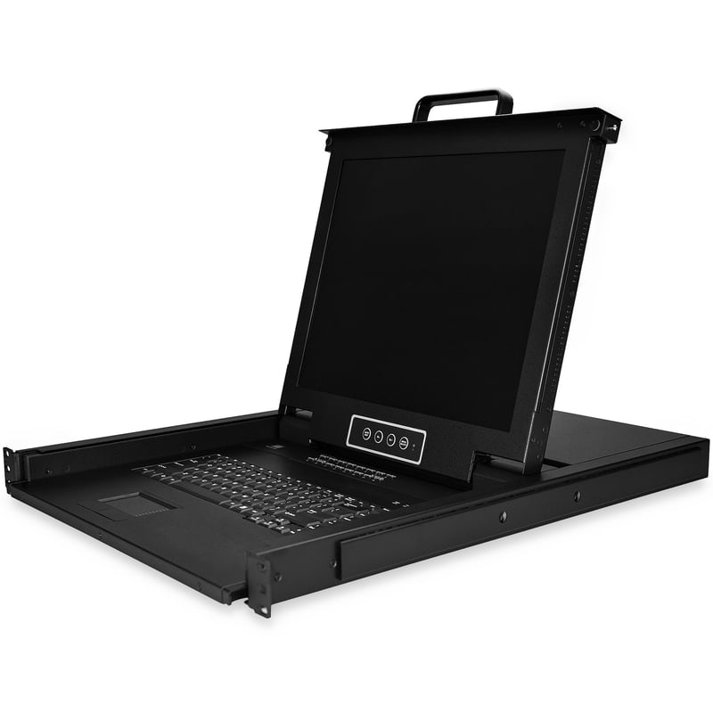 StarTech.com 16 Port Rackmount KVM Console w/ Cables - Integrated KVM Switch w/ 17" LCD - 1U LCD KVM Drawer 50000 MTBF - USB + VGA Support - Thumbnail 1