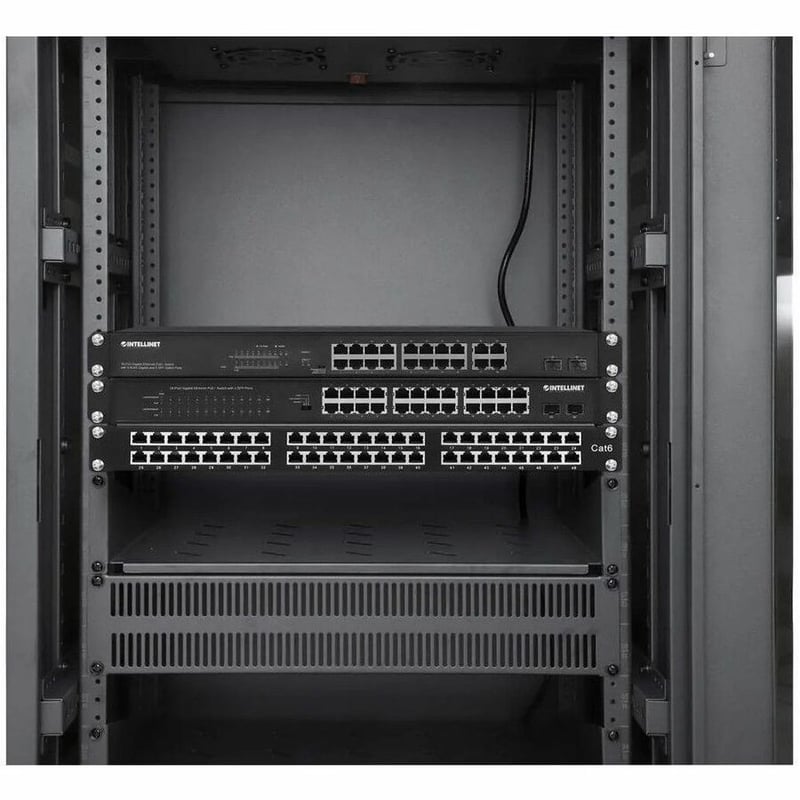 PRO LINE NETWORK CABINET WITH INTEGRATED FANS, 18U - Thumbnail 2