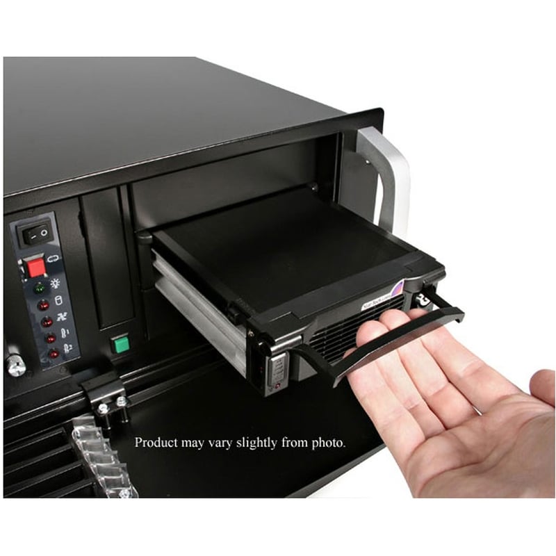 StarTech.com Aluminum Black SATA Hard Drive Drawer - Storage mobile rack - black - Thumbnail 3