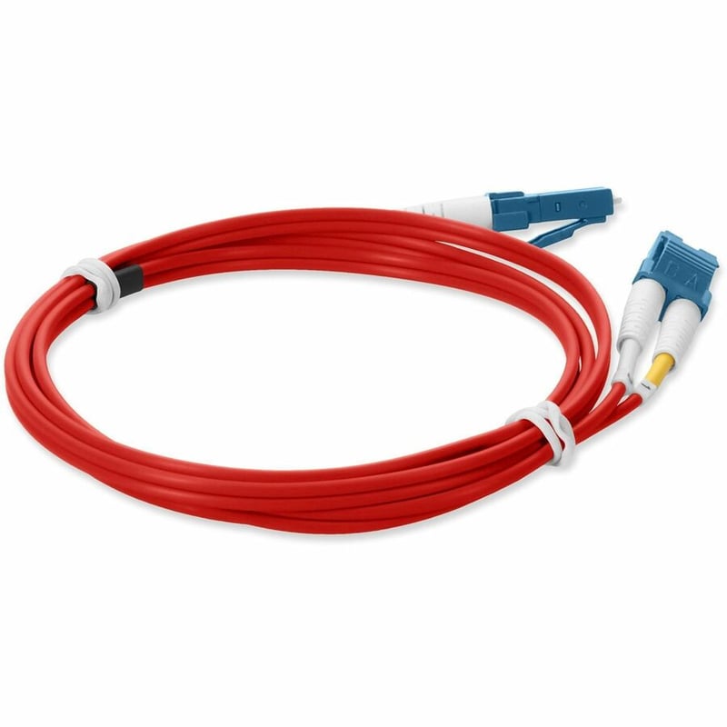 AddOn 1m LC to LC Red OS2 Duplex OFNP (Plenum-Rated) TAA SMF Fiber Patch Cable - Thumbnail 5