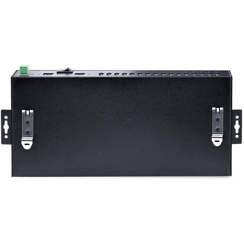 StarTech.com 16-Port Industrial USB 3.0 Hub 5Gbps, Mountable, Terminal Block Power Up to 120W Shared, USB Charging, Dual-Host Hub/Switch - Thumbnail 2