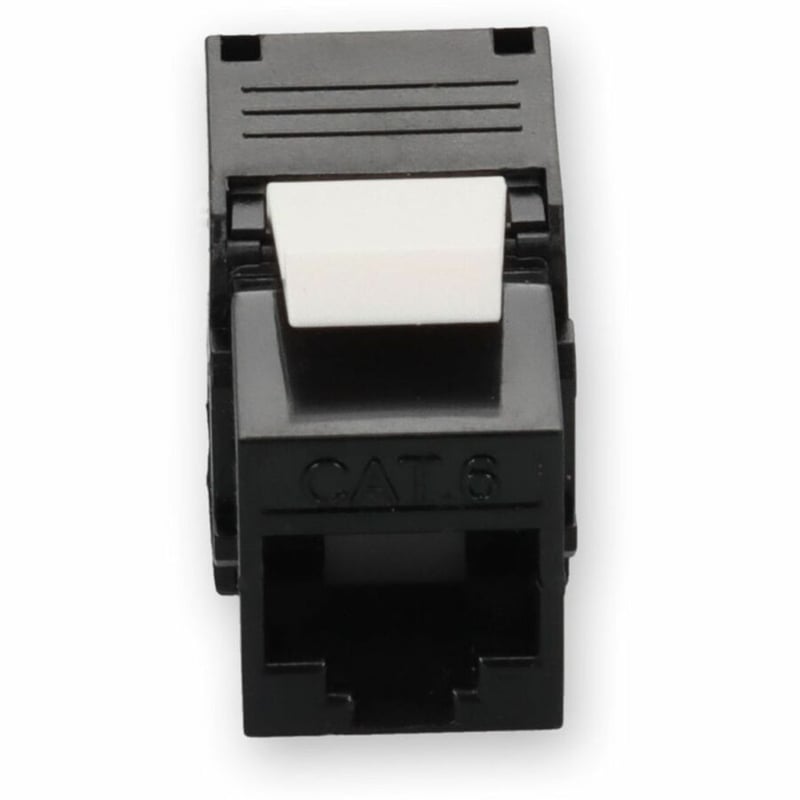 AddOn Non-Terminated to RJ-45 (Female) Black Cat6 UTP Copper Connector 180 Degree - Thumbnail 4