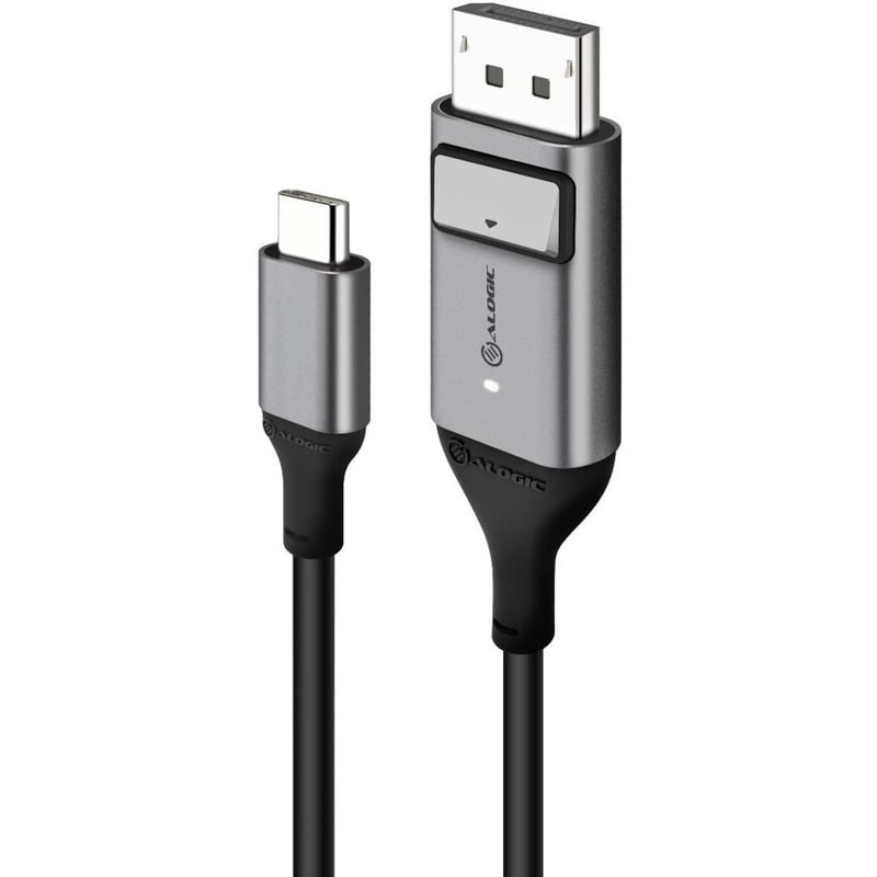 Alogic USB-C (Male) to DisplayPort (Male) Cable - Ultra Series - 4K 60Hz -Space Grey - 2m - Thumbnail 1