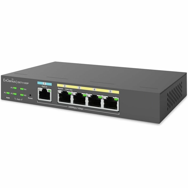 EnGenius Cloud Managed 5-Port 60W Gigabit PoE Switch Extender - Thumbnail 4