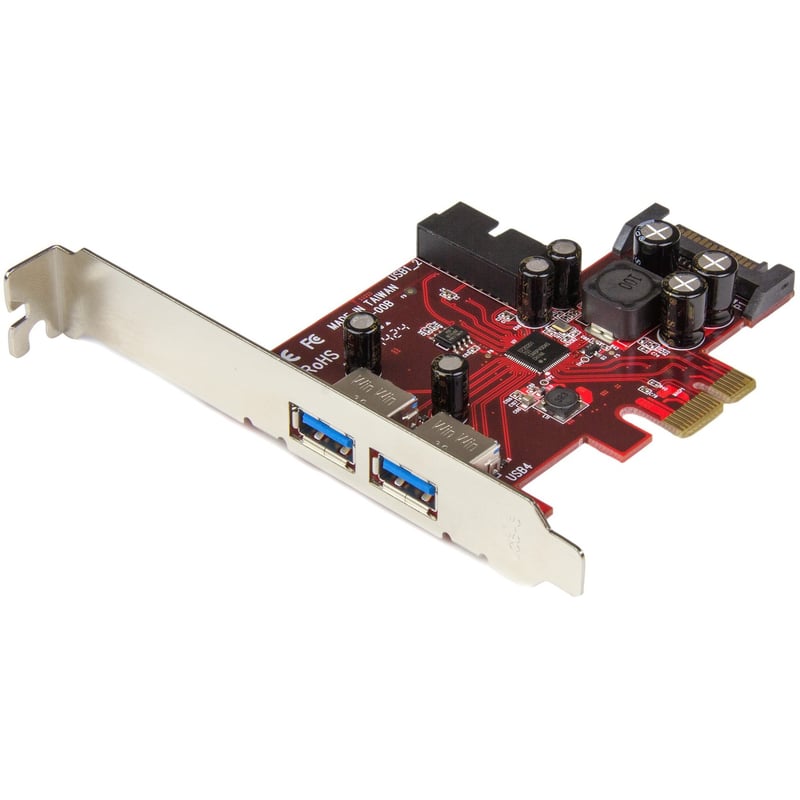 StarTech.com 4 Port PCI Express USB 3.0 Card - 5Gbps - 2 External & 2 Internal (IDC) - SATA Power - Thumbnail 1