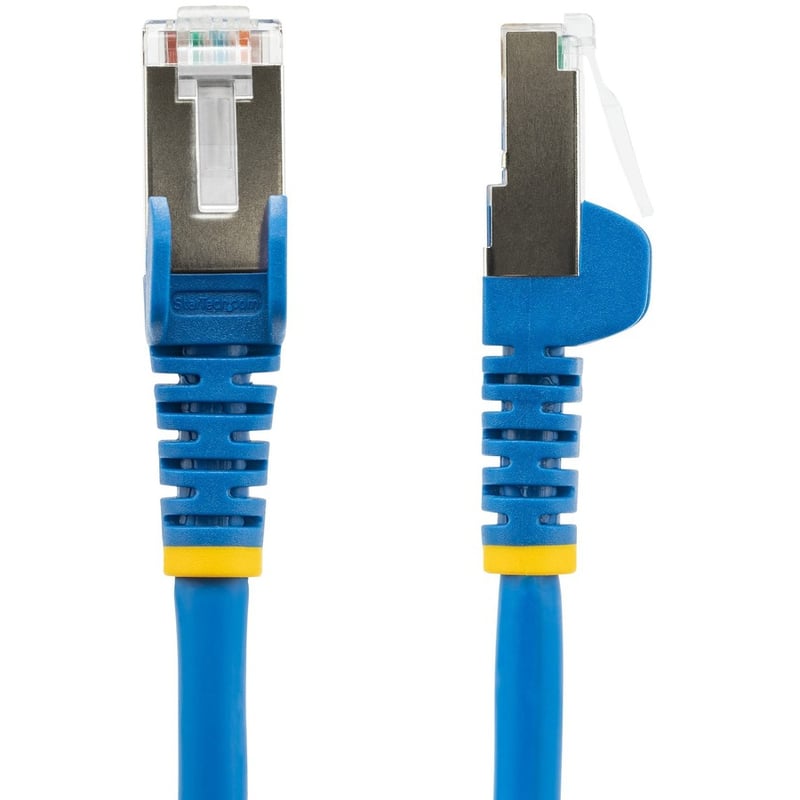 StarTech.com 25ft CAT6a Ethernet Cable, Blue Low Smoke Zero Halogen (LSZH) 10 GbE 100W PoE S/FTP Snagless RJ-45 Network Patch Cord - Thumbnail 2