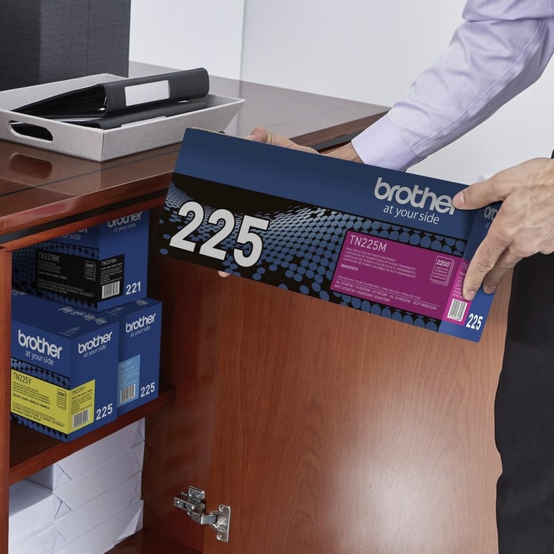 Brother Genuine TN225M High Yield Magenta Toner Cartridge - Thumbnail 4
