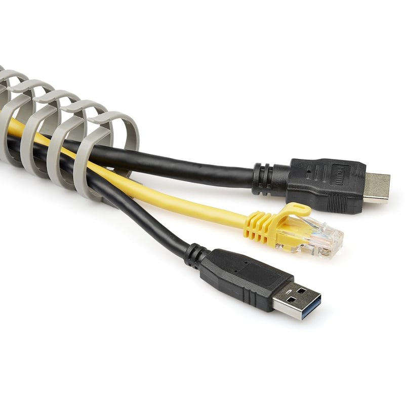 StarTech.com Cable Management Raceway Spine Vertebrae 1-1/8"(29mm)W x 2"(25mm)H, 20"(0.5m) length, Network Cord Hider/Wire Duct, UL Listed - Thumbnail 5