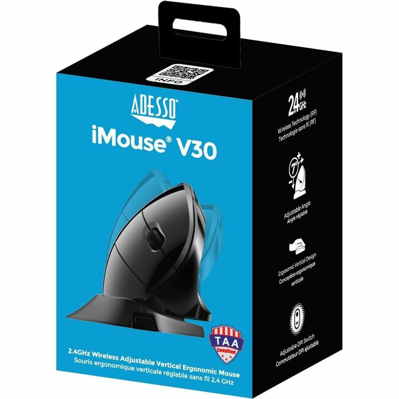 WRLESS VERTICAL ERGONOMIC MOUSE ADJUSTABLE - Thumbnail 2