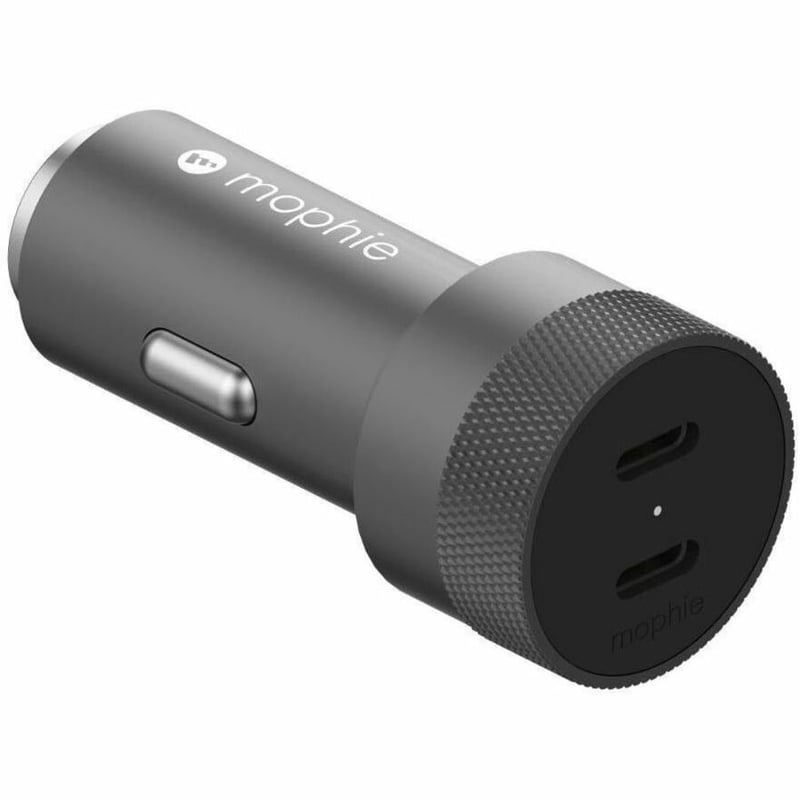 MOPHIE DUAL USB-C CAR CHARGER 40W-BLACK 2-PORT - Thumbnail 1