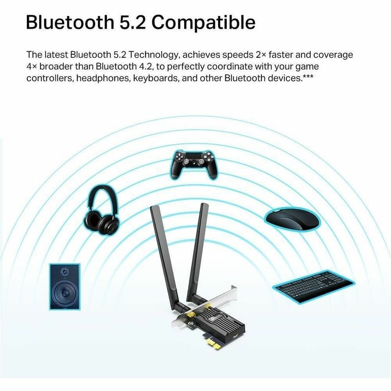 TP-Link Archer TX20E - AX1800 Dual Band Wi-Fi 6 Bluetooth 5.2 PCI Express Adapter - Thumbnail 5