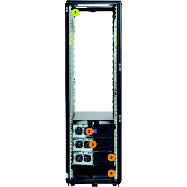 Eaton 9PXM 8kVA 7.2kW 208-240V N+1 Modular Scalable Online Double-Conversion UPS, Hardwired Input, 8x 5-20R, 2 L6-30R, 2 L6-20R, 2 L14-30R Outlets, 21U, TAA - Thumbnail 3