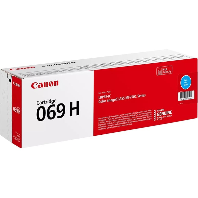 Canon 069 Original High Yield Laser Toner Cartridge - Cyan - 1 Pack - Thumbnail 5