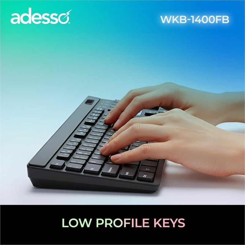 WRLS KEYBRD W/FINGERPRINTREADER 2.4GHZ LOW-PROFILE MEMBRANE KEYS - Thumbnail 5