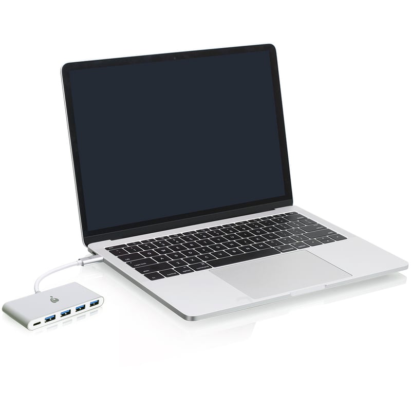 IOGEAR USB-C to 4 Port USB-A Hub with Power Delivery Pass-Through - Thumbnail 3