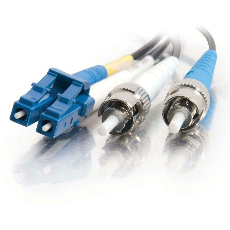 C2G-1m LC-ST 9/125 OS1 Duplex Singlemode PVC Fiber Optic Cable - Black - Thumbnail 3