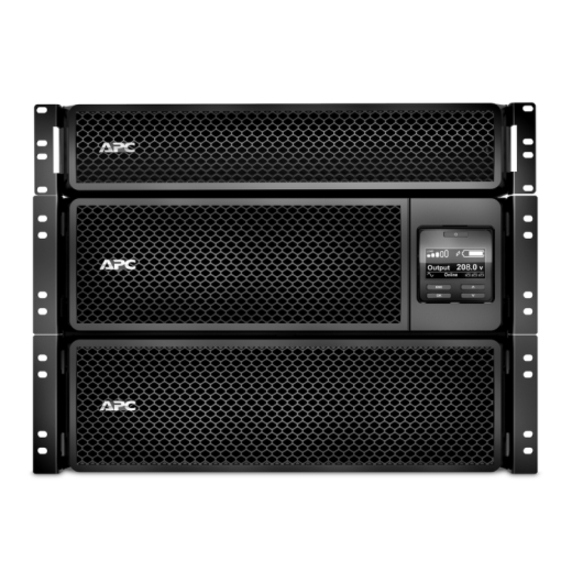 APC Smart-UPS On-Line, 8kVA/8kW, Rackmount 8U, 208V, 12x 5-20R+4x L6-20R+1x L6-30R NEMA, Network Card+SmartSlot, W/transformer 208V to 120V,W/rail kit - Thumbnail 3
