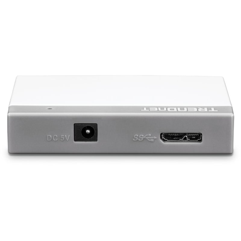 TRENDnet 4-Port USB 3.0 Ultra-Mini Hub, 1M (3ft. USB 3.0 cable), Up to 5Gbps, Power Adapter Included, Plug &Play, Backwards Compatibility with USB 2.0/USB 1.1, TU3-H4 - Thumbnail 3