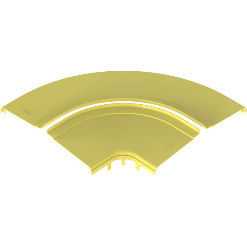 Panduit FiberRunner® Split Cover, Horizontal Right-Angle, 12x4, Black - Thumbnail 1