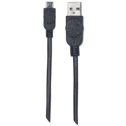 Manhattan Hi-Speed USB 2.0 A Male to Micro-B Male Device Cable, 1.5', Black - Thumbnail 4