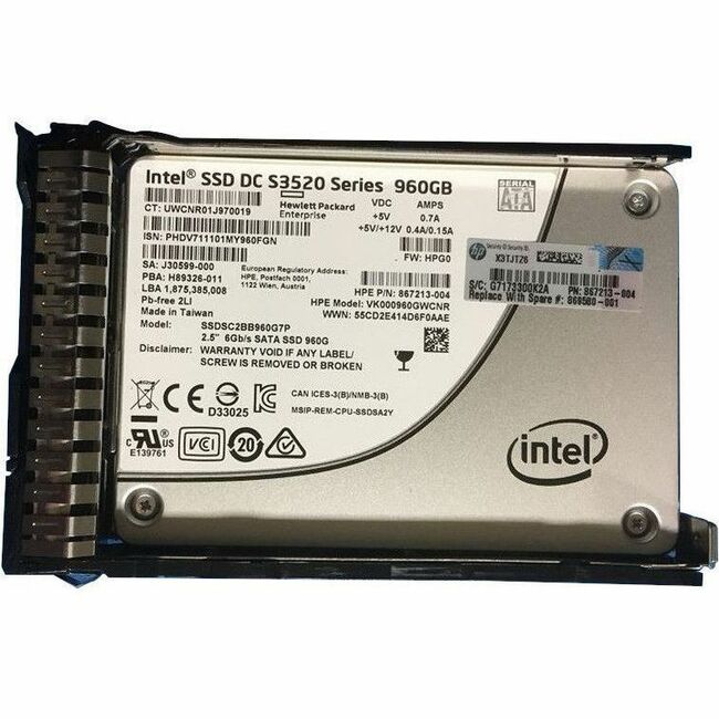 HP 960GB SATA 6G RI SFF 2.5 IN SC DS FIRMWARESSD