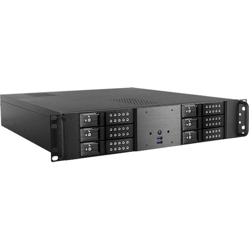 iStarUSA 2U Compact 6x 3.5" Bay Trayless Hotswap microATX Chassis - Thumbnail 1