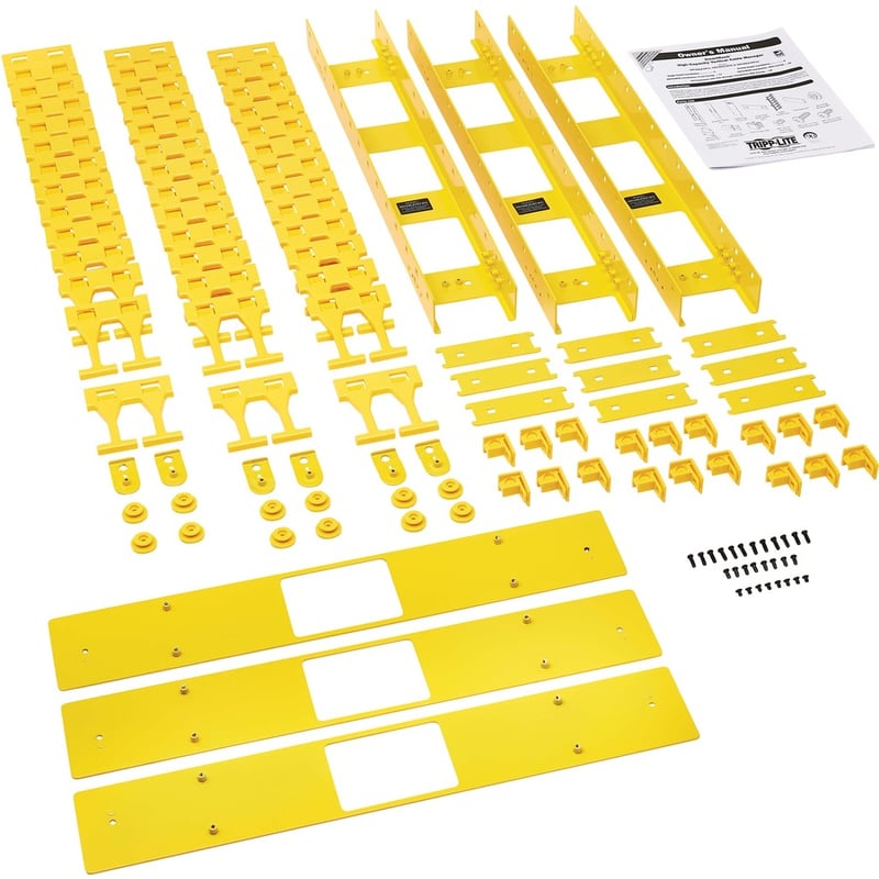 Tripp Lite by Eaton High-Capacity Vertical Cable Manager - Double Finger Duct, Yellow, 6 ft. (1.8 m) - Thumbnail 2
