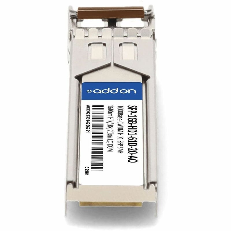 AddOn MSA and TAA 1000Base-CWDM HD1 SFP Transceiver (SMF, 1610nm HTx/LRx, 20km, LC, DOM) - Thumbnail 4