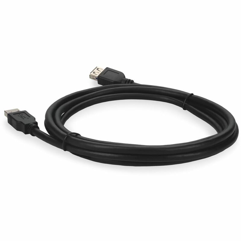 AddOn 2m USB 3.0 (A) Male to Male Black Cable - Thumbnail 3