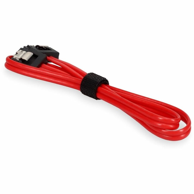 AddOn 5-Pack of 1.5ft SATA Flex Male to Male Red Serial Cables - Thumbnail 3